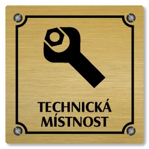 Technická místnost, 118x118mm, zlatá, Kansas